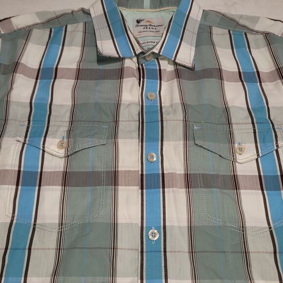 Tommy Bahama Sahara Sun Fade Island Crafted Plaid Dust Gray $128 MSRP Aloha NWOT - Picture 6 of 12